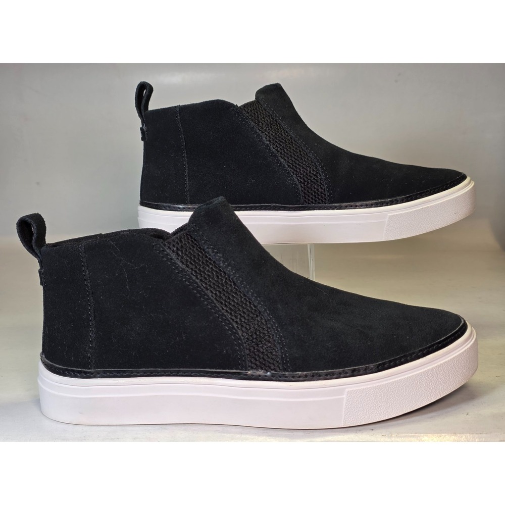 Toms Bryce Women's Sneakers Size‎ 6.5 Black Suede Pull On Shoes Ankle Boots